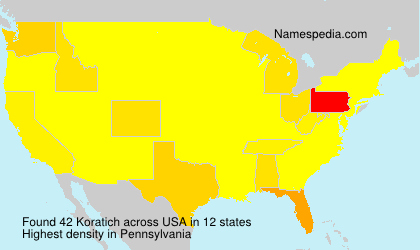 Surname Koratich in USA Surname Koratich in USA