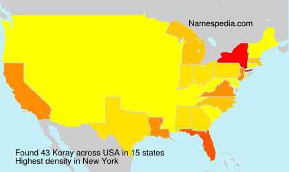Surname Koray in USA Surname Koray in USA