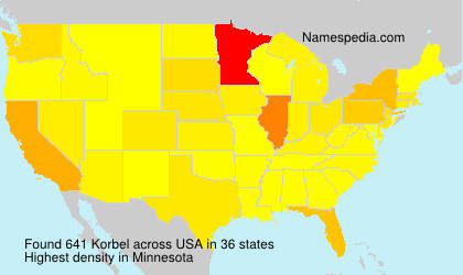 Surname Korbel in USA Surname Korbel in USA
