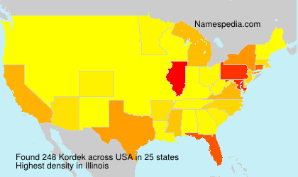 Surname Kordek in USA Surname Kordek in USA