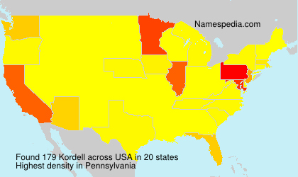 Surname Kordell in USA Surname Kordell in USA