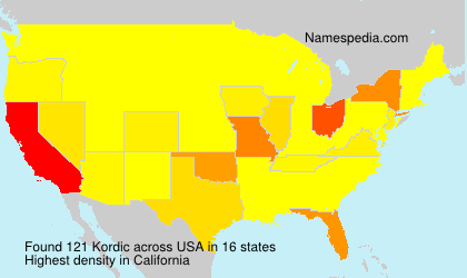 Surname Kordic in USA Surname Kordic in USA