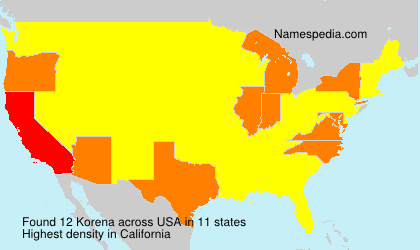 Surname Korena in USA Surname Korena in USA