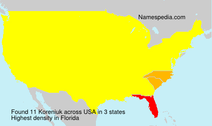 Surname Koreniuk in USA Surname Koreniuk in USA