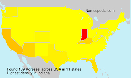 Surname Koressel in USA