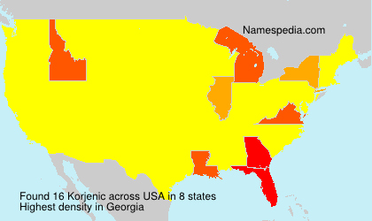 Surname Korjenic in USA Surname Korjenic in USA