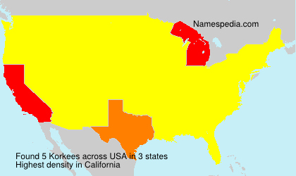 Surname Korkees in USA Surname Korkees in USA