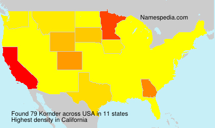 Surname Kornder in USA Surname Kornder in USA