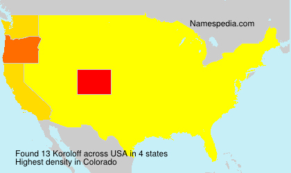 Surname Koroloff in USA Surname Koroloff in USA