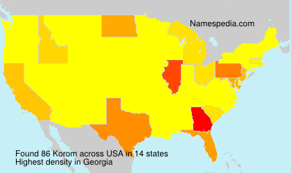 Surname Korom in USA Surname Korom in USA