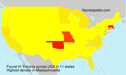 Surname Koronis in USA Surname Koronis in USA