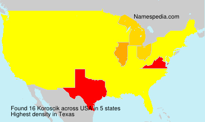 Surname Koroscik in USA Surname Koroscik in USA