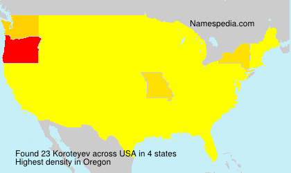 Surname Koroteyev in USA Surname Koroteyev in USA