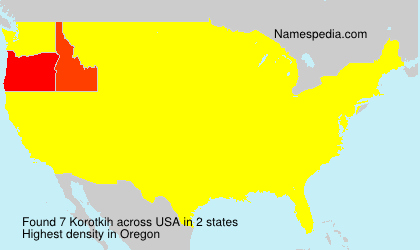 Surname Korotkih in USA