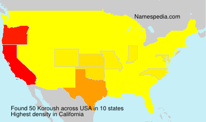Surname Koroush in USA Surname Koroush in USA