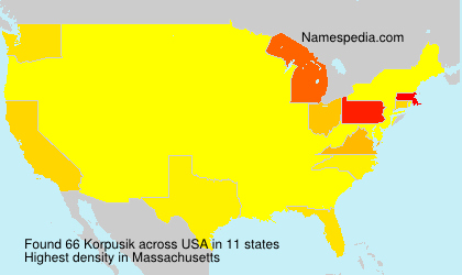 Surname Korpusik in USA Surname Korpusik in USA