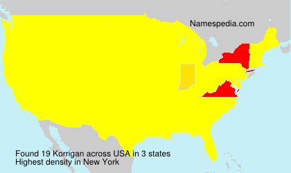Surname Korrigan in USA Surname Korrigan in USA