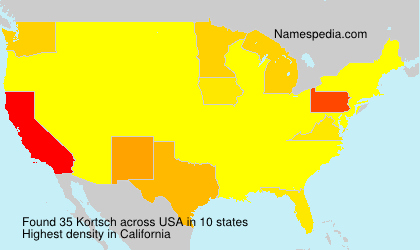 Surname Kortsch in USA