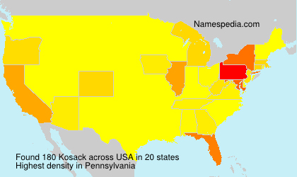 Surname Kosack in USA Surname Kosack in USA