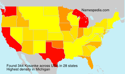 Surname Kosanke in USA Surname Kosanke in USA