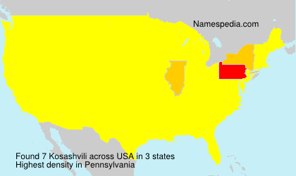 Surname Kosashvili in USA Surname Kosashvili in USA