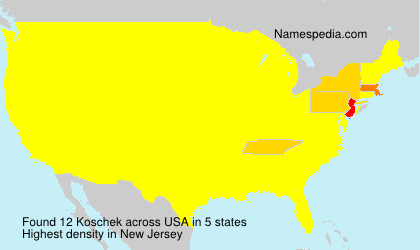 Surname Koschek in USA Surname Koschek in USA