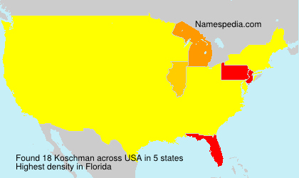 Surname Koschman in USA Surname Koschman in USA
