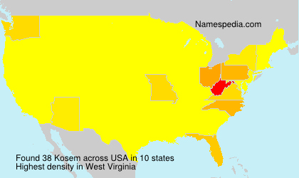 Surname Kosem in USA Surname Kosem in USA