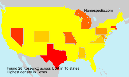 Surname Kosewicz in USA Surname Kosewicz in USA