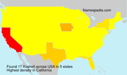Surname Koshell in USA Surname Koshell in USA