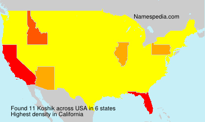 Surname Koshik in USA