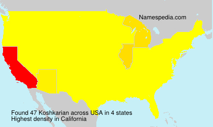 Surname Koshkarian in USA Surname Koshkarian in USA
