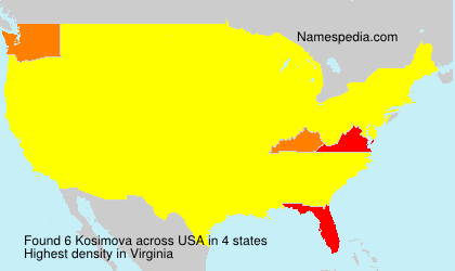 Surname Kosimova in USA Surname Kosimova in USA