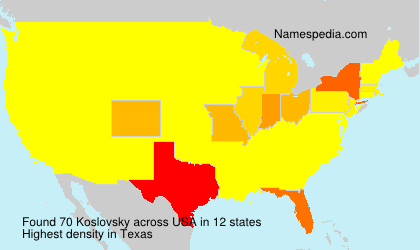 Surname Koslovsky in USA Surname Koslovsky in USA