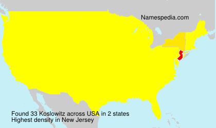 Surname Koslowitz in USA Surname Koslowitz in USA