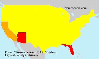 Surname Kosmis in USA