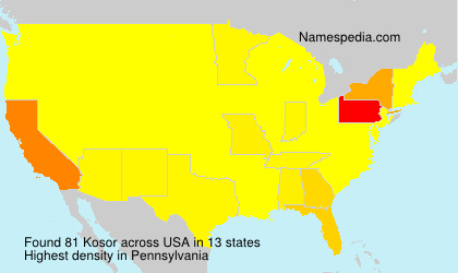 Surname Kosor in USA Surname Kosor in USA