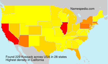 Surname Kossack in USA Surname Kossack in USA