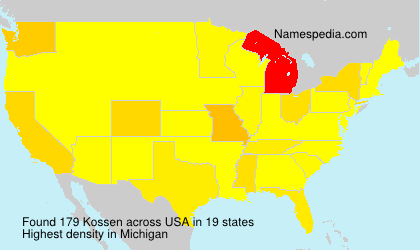 Surname Kossen in USA Surname Kossen in USA