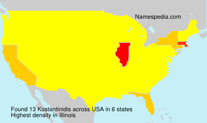 Surname Kostantinidis in USA Surname Kostantinidis in USA