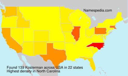 Surname Kosterman in USA Surname Kosterman in USA
