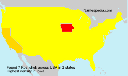 Surname Kostichek in USA Surname Kostichek in USA