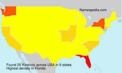 Surname Kostovic in USA Surname Kostovic in USA