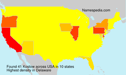 Surname Kostow in USA Surname Kostow in USA