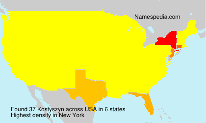 Surname Kostyszyn in USA Surname Kostyszyn in USA