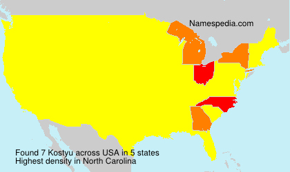 Surname Kostyu in USA Surname Kostyu in USA