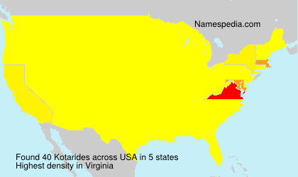 Surname Kotarides in USA Surname Kotarides in USA
