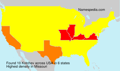 Surname Kotchev in USA Surname Kotchev in USA