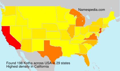 Surname Kotha in USA Surname Kotha in USA