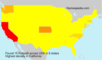 Surname Kotipalli in USA Surname Kotipalli in USA
